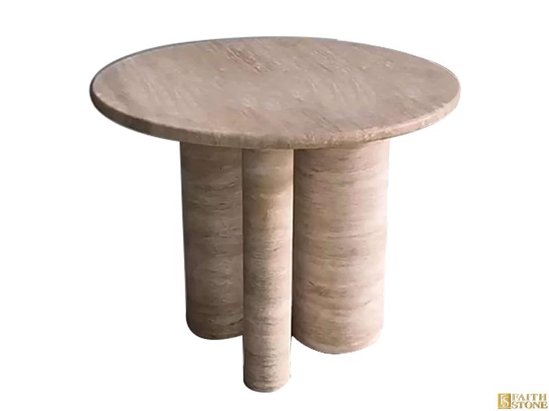 Travertin-Marmor-Kreis-Tisch