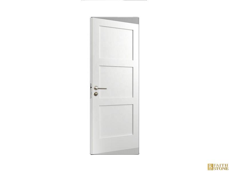 3-teilige Shaker-Tür aus weißem Holz