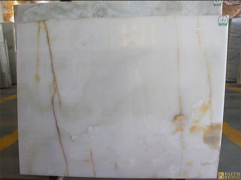 Goldadern Weiße Kristall-Onyx-Marmorplatte