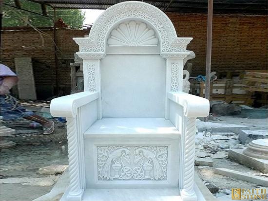 Hand Carved Marble  Bench