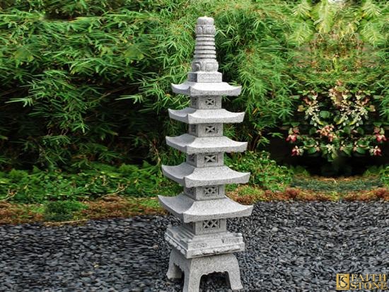 Granite Carved  Pagoda Lantern
