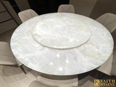 white onyx marble table